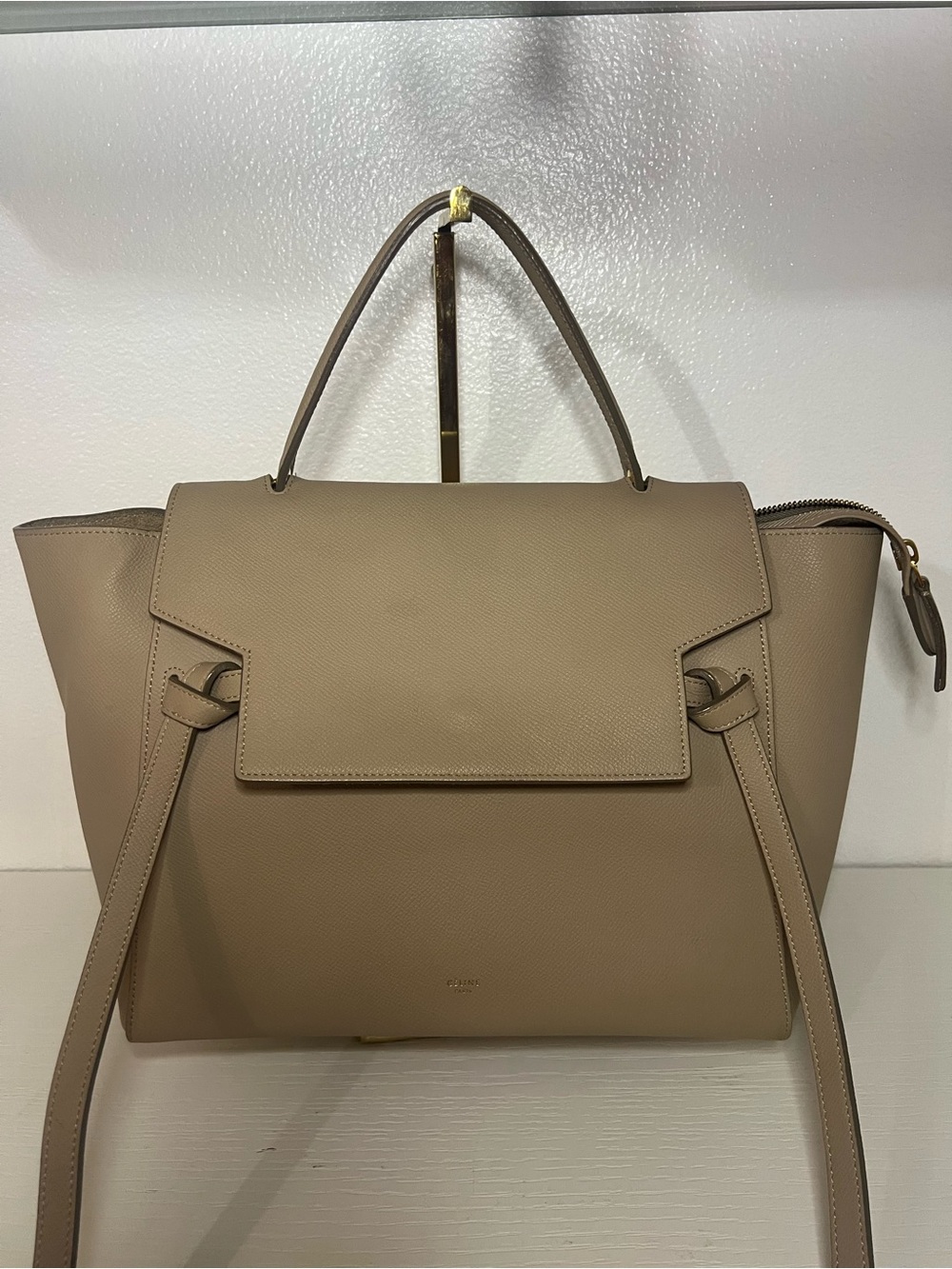 Celine Belt Bag Mini Beige Leather Handbag